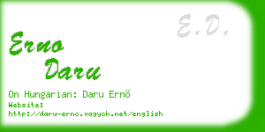 erno daru business card